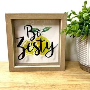 Creative Design Be Zesty Wooden Frame Desks Tables Home Decor Positive Quotes